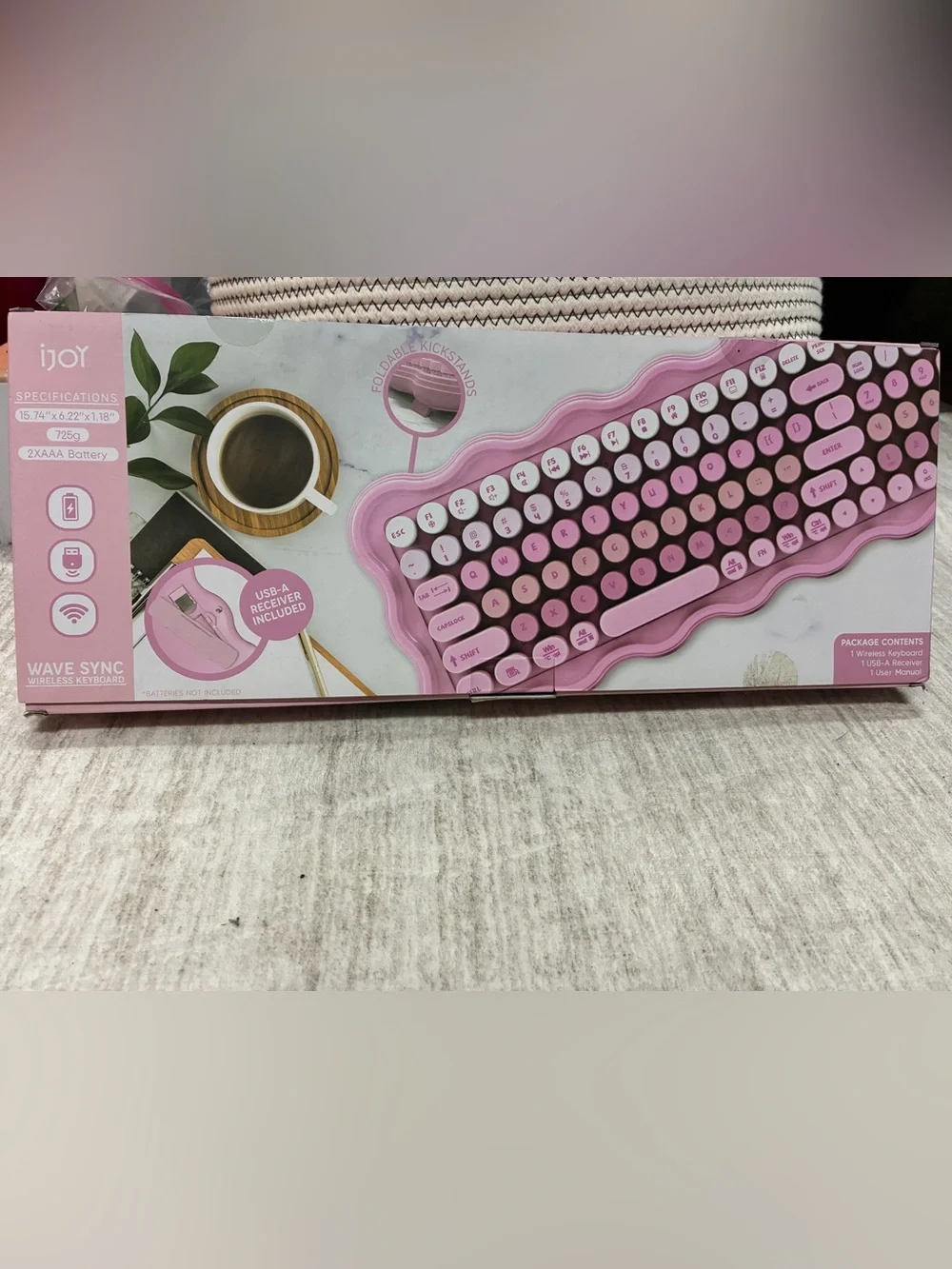 iJoy Wave Sync Pink Wireless Keyboard